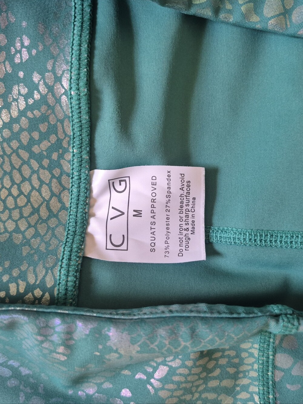 Constantly Varied Gear Turquoise Glisten Here Leggings And Headband Size Medium - Picture 6 of 8